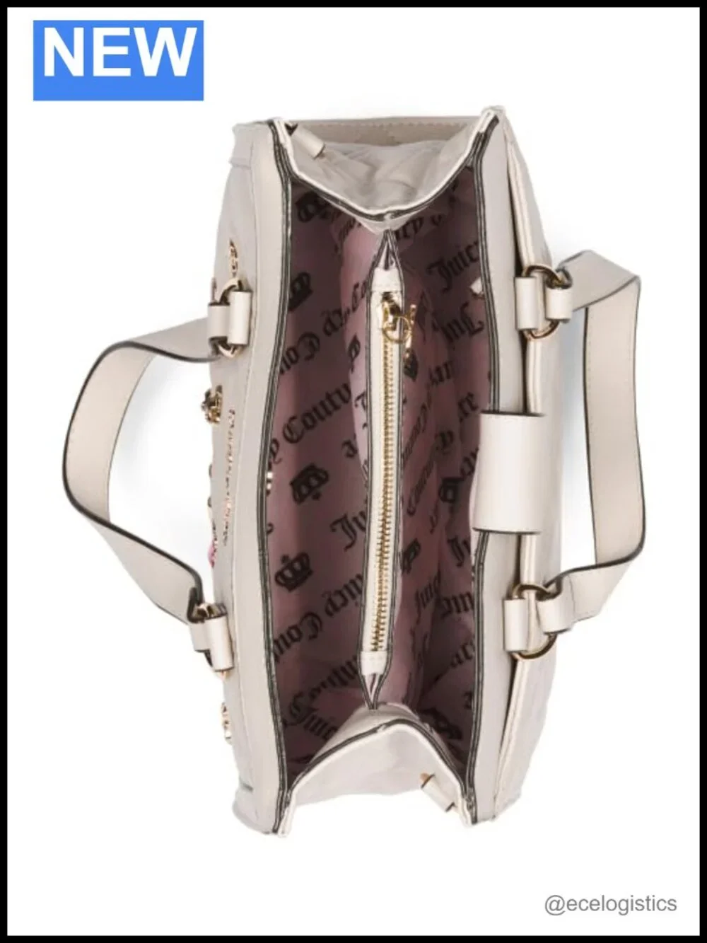 Juicy Couture Faux Leather Tote Quilted Satchel Crossbody
